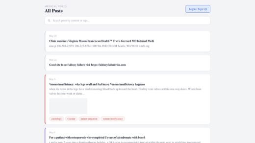 VMIMR medical notes site screenshot